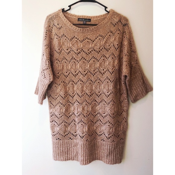 Tan Mid Sleeve Sweater - Picture 1 of 4